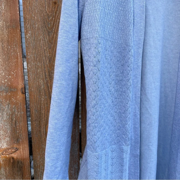 KAREN SCOTT Women’s Light Blue Knit Pattern Cardigan Size XS - Picture 5 of 12
